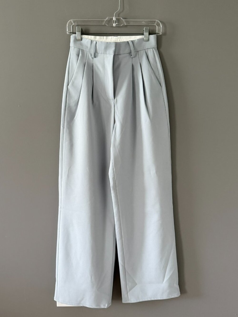 Lulus Gray/Blue Wide Leg Trousers